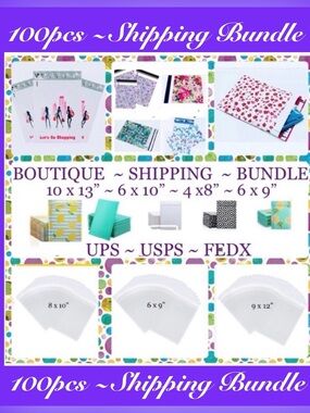 Boutique Shipping Bag Bundle⭐️100pcs Set 💐🆕💐 50 TY Stickers 50 Assorted Bags